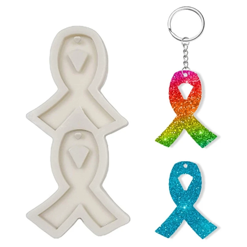 

DIY Shiny Keychain Pendant Casting Silicone Mould Craft Crystal Epoxy Resin Mold W0YA