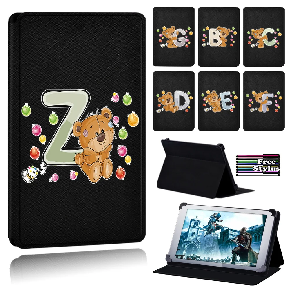 

Tablet Case for Amazon Fusion5 104 10.1 Inch Pu Leather Universal Cover Case + Free Stylus