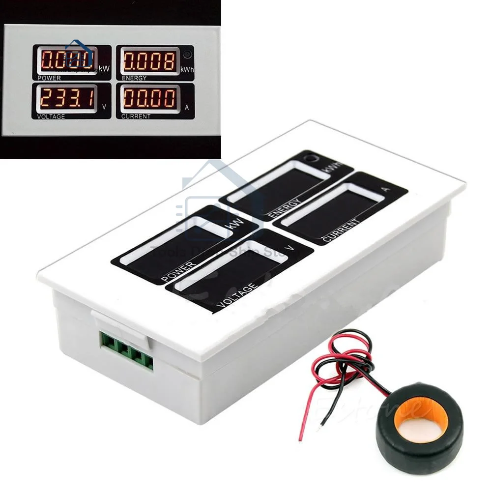 4 в 1 Цифровой Амперметр Вольтметр ваттметр вольт ток ватт измеритель мощности