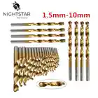 98 шт. 1,5 мм-10 мм металлическая быстрорежущая сталь с титановым покрытием набор сверл