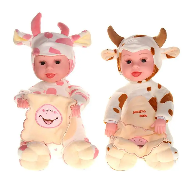 

Pickwoo 28cm 35cm Reborn Vocal Baby Doll Soft Vinyl Cloth Body Lifelike Reborn Bonecas Meninas Interaction Doll vs NPK KEIUMI