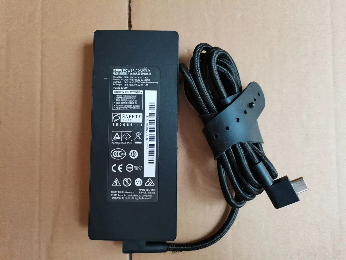 

Тонкий адаптер 230 Вт для ноутбука Razer 19,5 в 2070 А