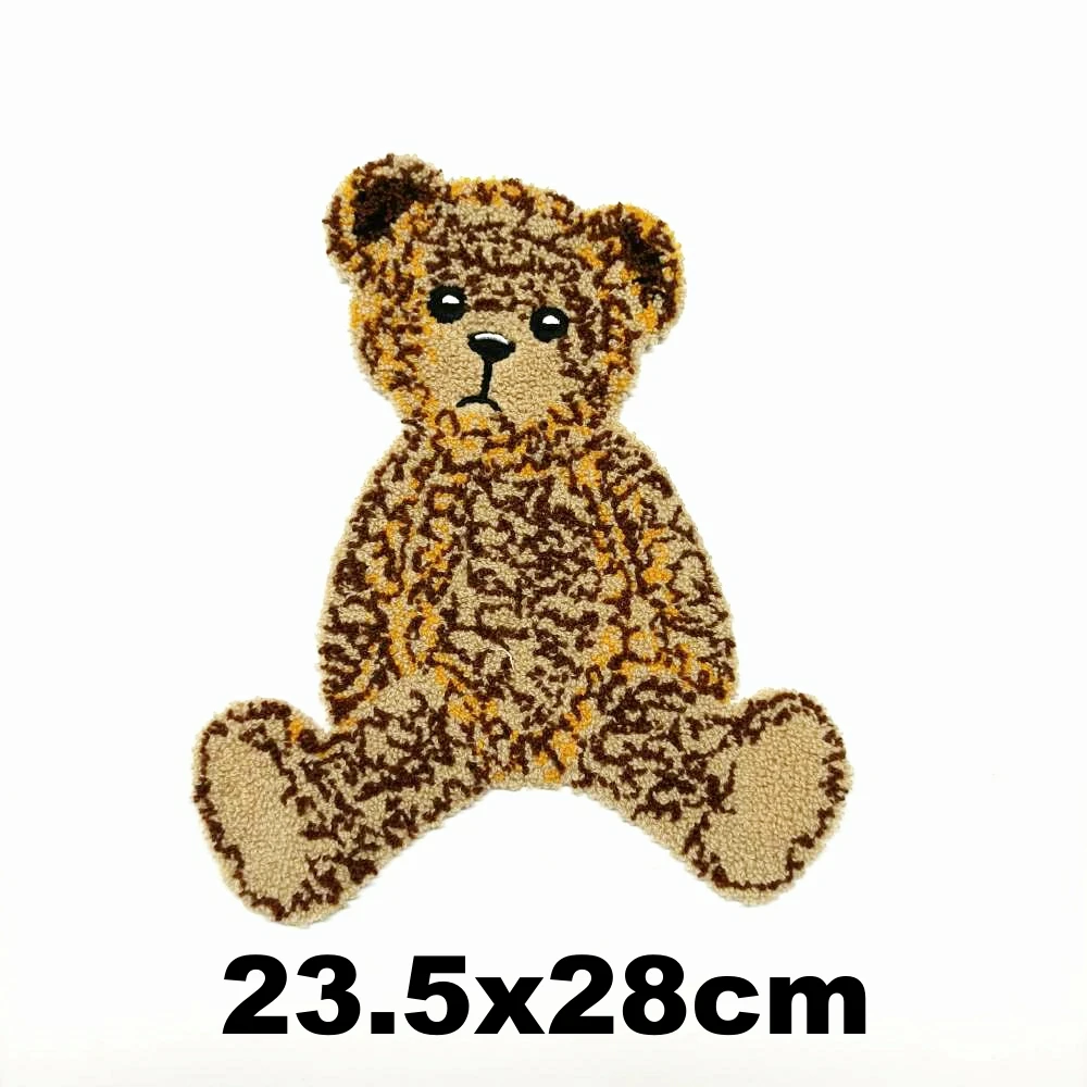 

Design large embroidery big bear cartoon patches for clothing HE-3429