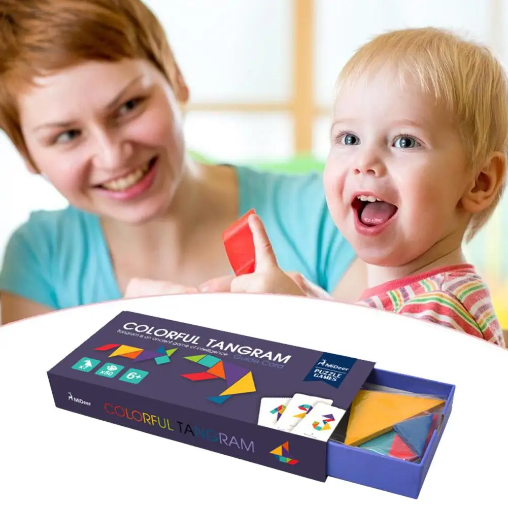 MiDeer Tangram деревянная головоломка Обучающие Развивающие игрушки для детей
