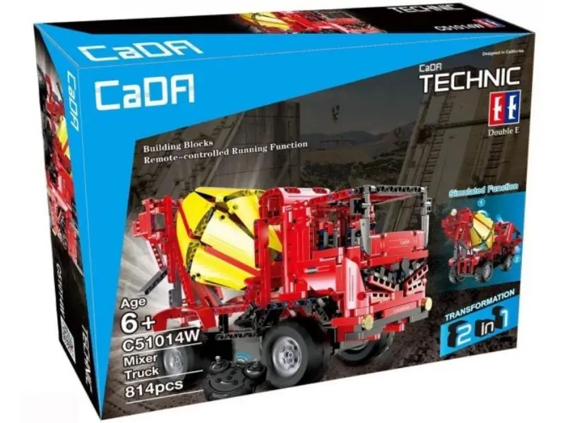 Радиоуправляемый конструктор с мотором Cada Technics Бетономешалка / Кран 2.4G|Блочные