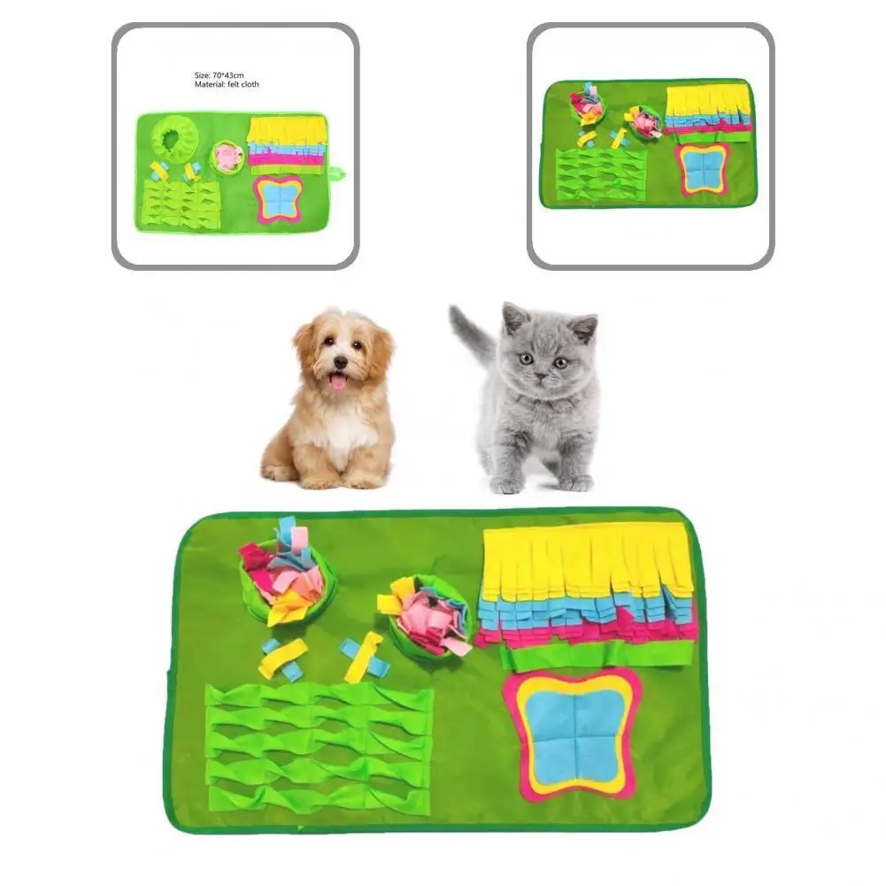 

70cm x 43cm Pet Sniffing Mat Multi-use Foraging Dispenser Pad Burr-free Exercise Training Pet Foraging Toy