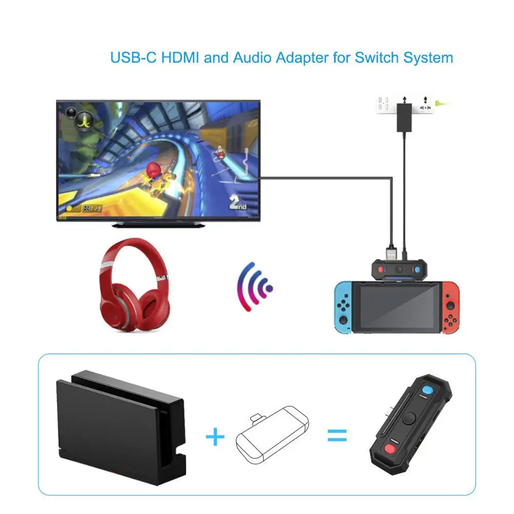 Беспроводной аудио передатчик Type C с Bluetooth 5 0 адаптер для стереозвука конвертер