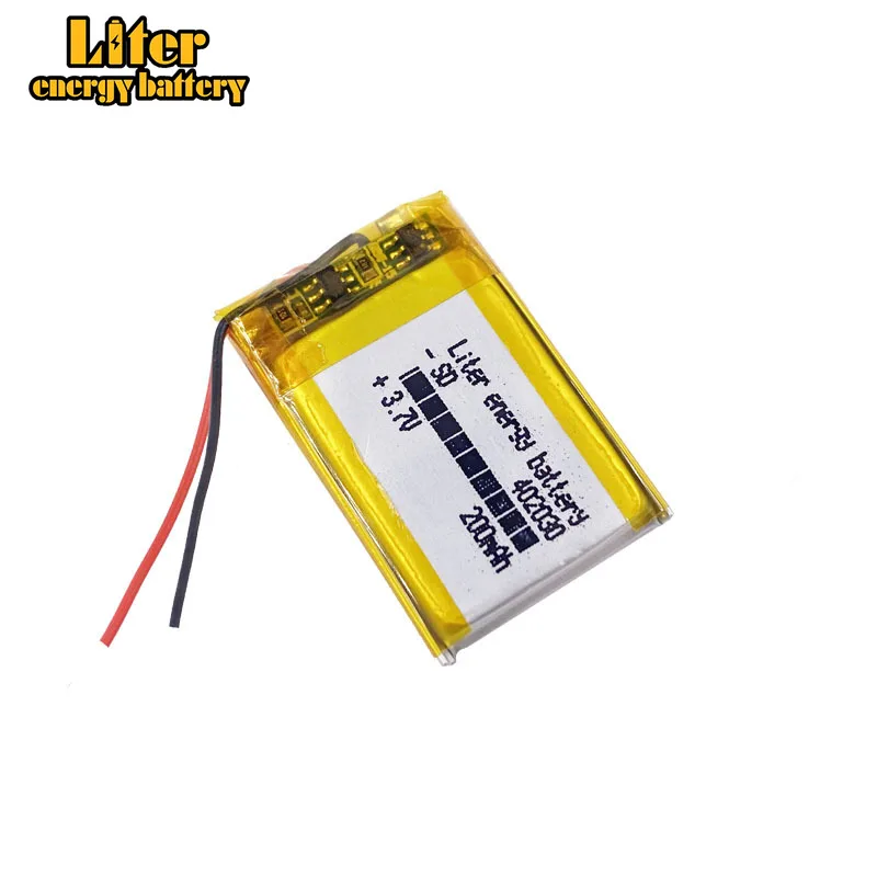 Литий полимерный аккумулятор 3 7 042030 402030 mah MP3 MP4 MP5 50 шт. 200 в|Батареи для MP3/MP4