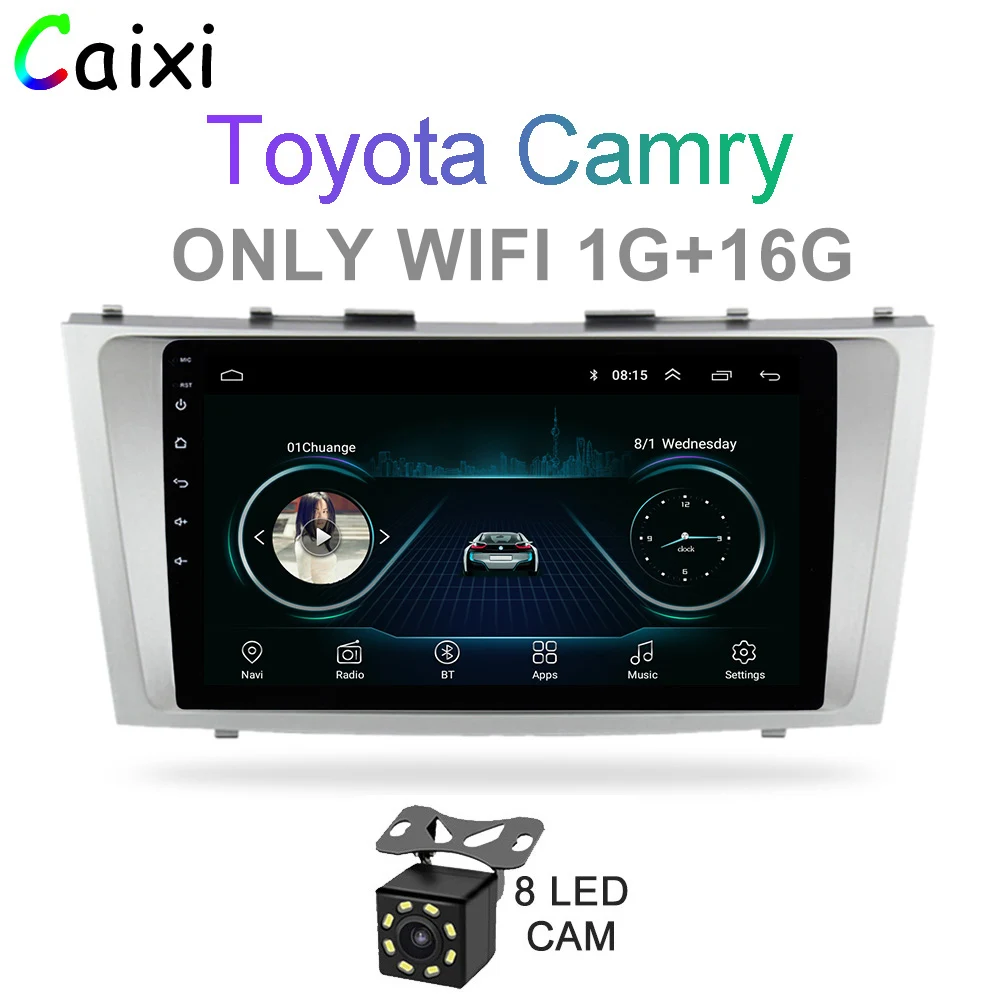 Cx-ca-CAM Автомобиль Xi 2din 9 дюймов 2.5D Android 8,1 Автомобильный DVD Радио мультимедийный плеер для Toyota Camry 2007 2008 2009 2010 2011 Навигация gps - Цвет: Cx-ca-CAM