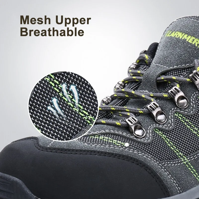 Защитные ботинки LARNMERN для улицы обувь противоударный стальной носок рабочая