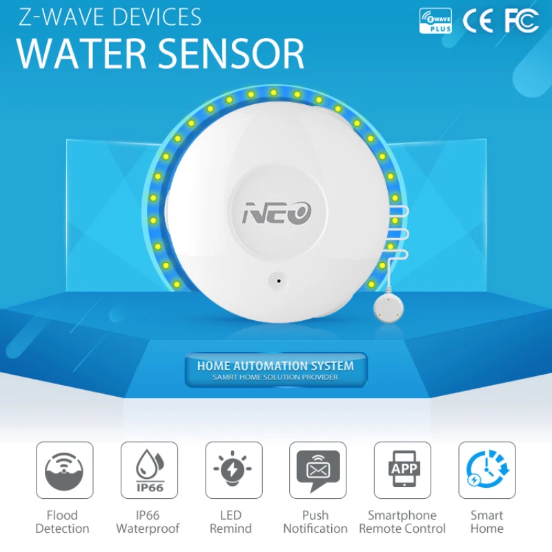 6 шт Z wave потока уровень переполнения Smart MINI утечки воды Сенсор статус