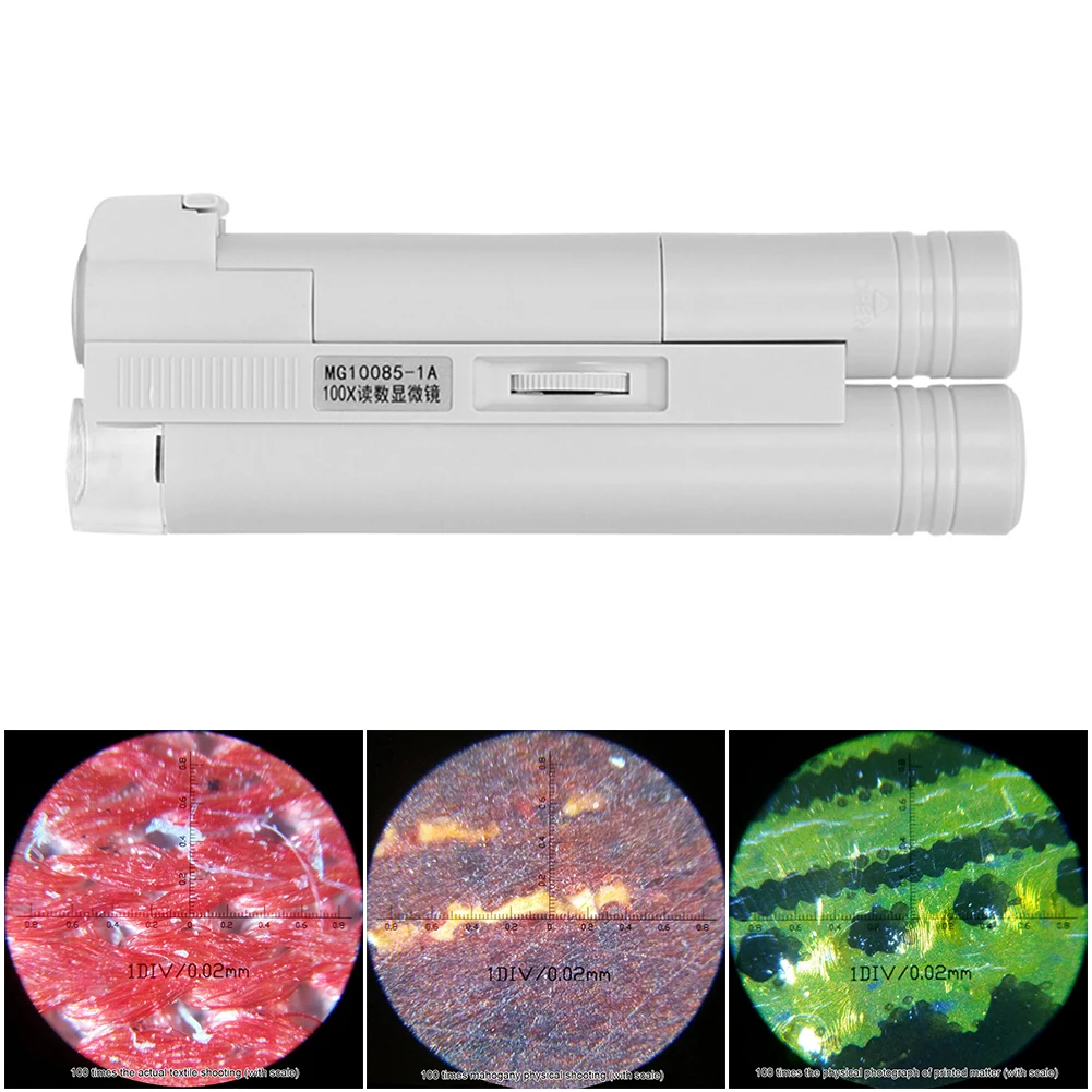

Handheld Microscope 100X Mini Pocket Portable Microscope LED Lamp Light Foldable Jewelry Magnifier Magnifying Loupe