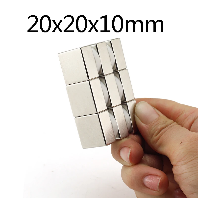 

3/5/10pcs 20x20x10 mm Search Quadrate Magnet Stong Magnets 20x20x10mm Powerful Neodymium Magnetic 20*20*10mm