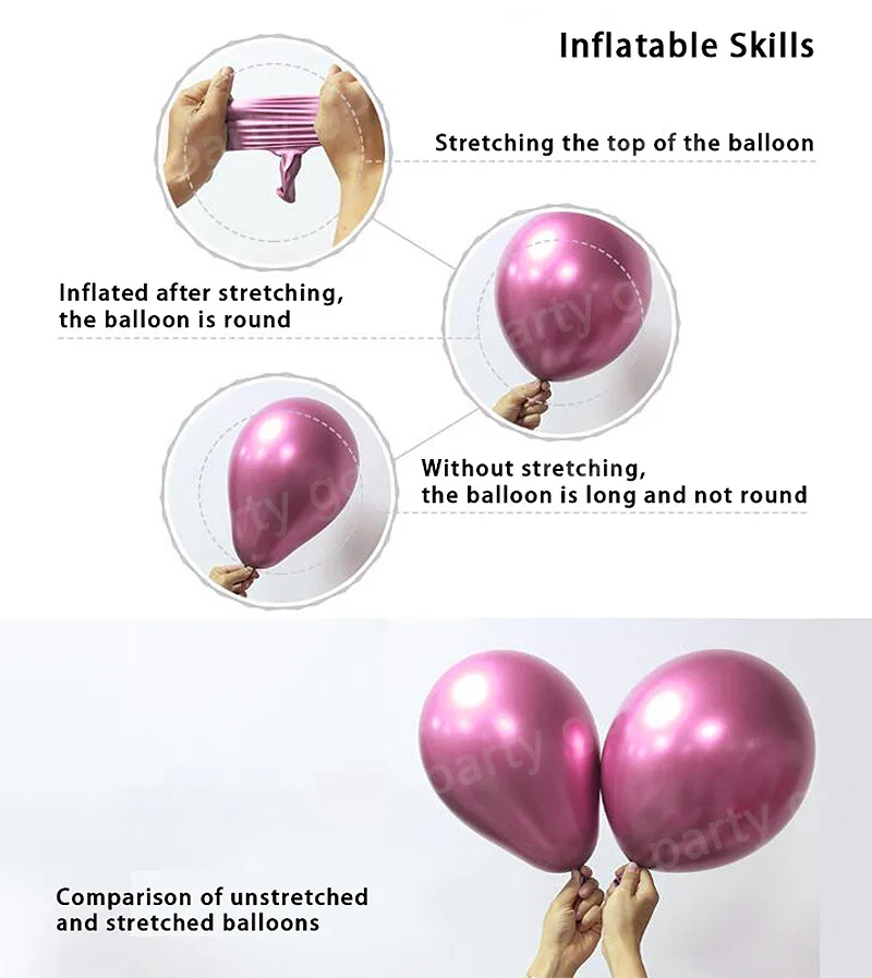 100/200 шт 5/10 дюймов Новый хром шары из латекса цвета металлик надувные Globos