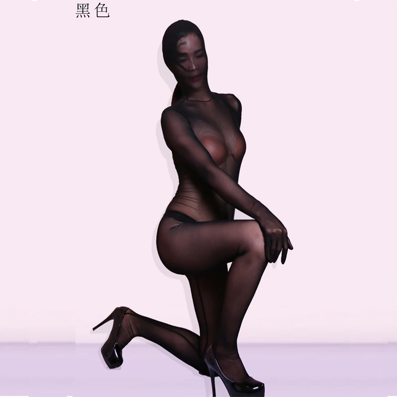 

See-Through Gauze Transparent Bodystocking Full-Body Leotard Woman Appeal Zentai Corset Straitjacket Temptation Body-Stocking