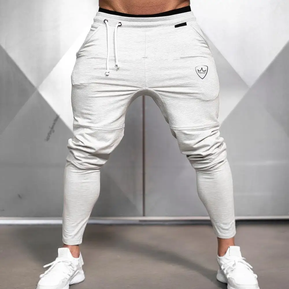 

New Design sweatpants Men's solid workout bodybuilding clothing casual GYMS fitness sweatpants joggers trousers Pencil panst