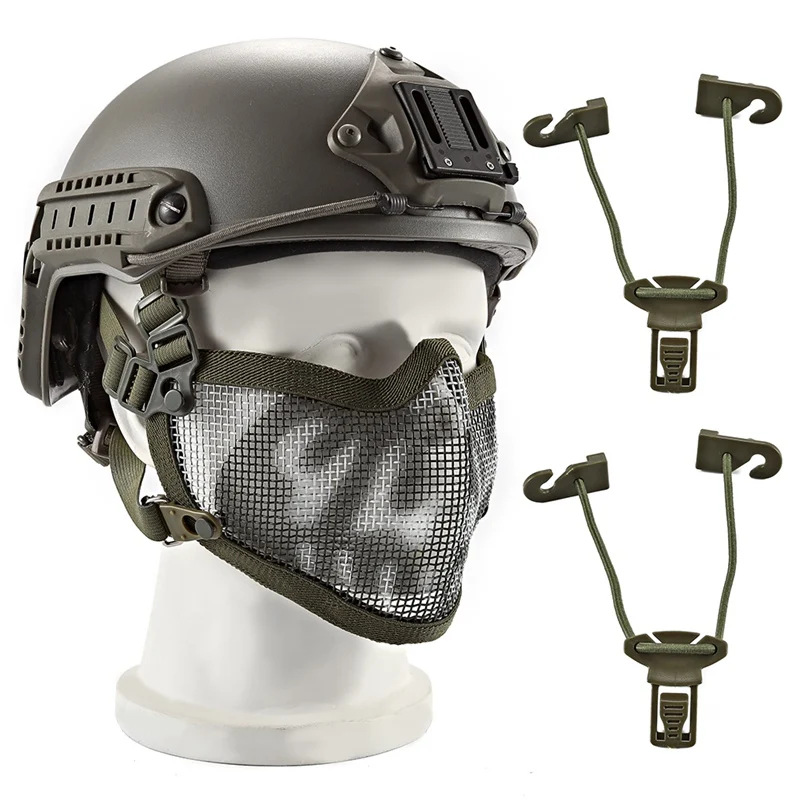 Tactical Half Face Mask Breathable Soft Folding Mesh Mouth Protector Paintball Helmet Field Protection Facial |