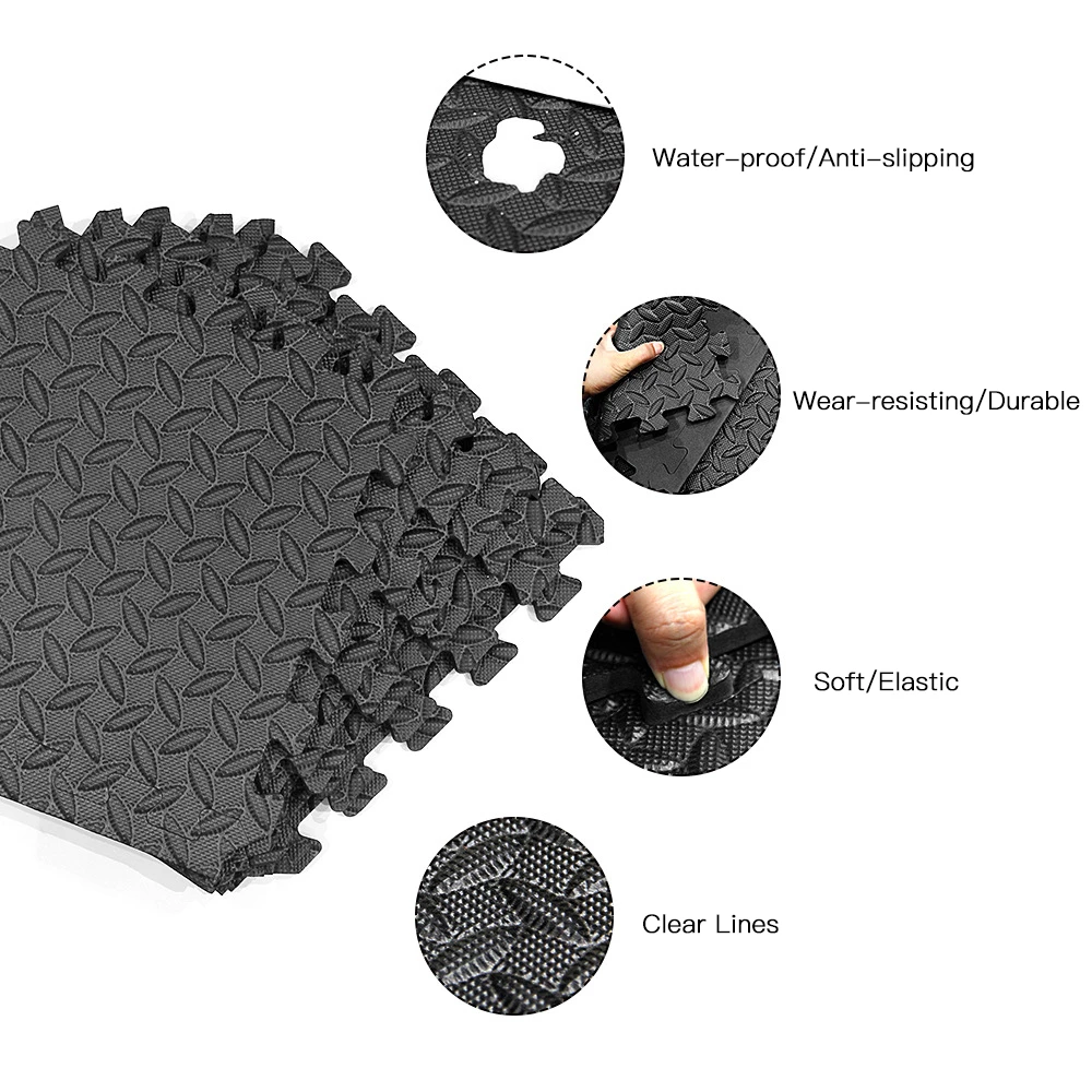 Goedkoop 24Pc Home Gym Mat Eva Blad Graan Vloermatten Splicing Floor Pads Patchwork Tapijten Yoga Kamer Dikker Vloer Kussen Fitness Apparatuur