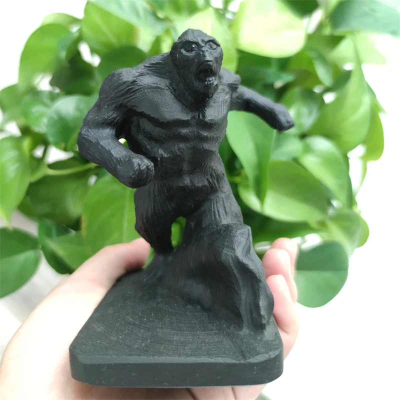 

Натуральные высококачественные украшения, кварцевые, ручная резьба, кристалл, обсидиан, шимпанзе для подарка ZJL