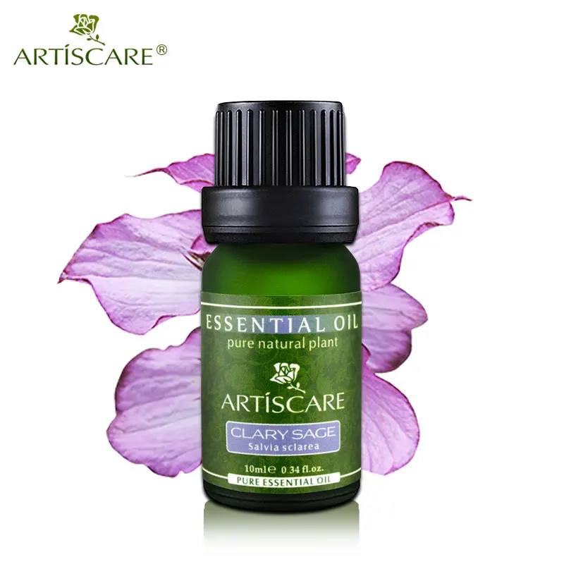 

ARTISCARE Clary Sage Pure Essential Oil 10ml Shrink Pores Tighten Skin Protect Uterus Cleanser Oily Hair Scurf Natural Oil Care