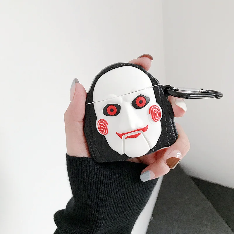 Мягкий силиконовый чехол Airpods для Apple Airpods 1/2 с мультяшным медведем, силикагелевый чехол для зарядки наушников, чехол с защитой от потери