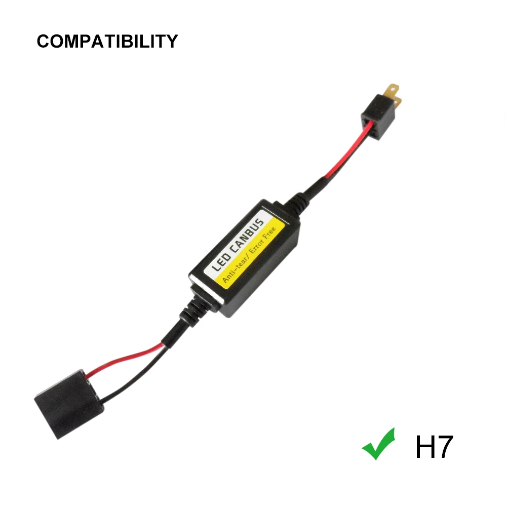 2 шт. H7 светодиодный декодер фары Canbus Анти мерцания жгут лампы резистор ошибка