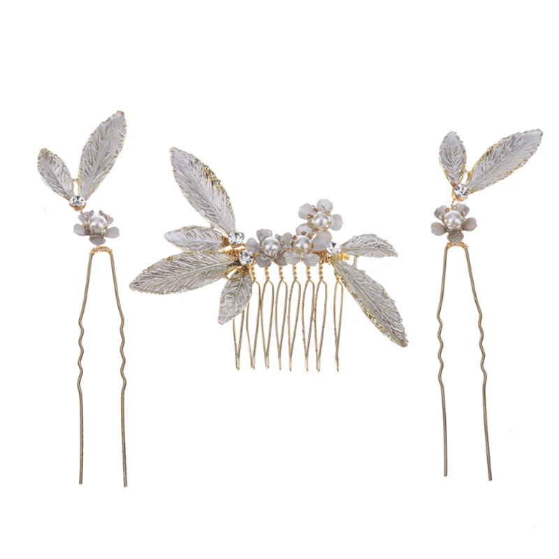 

3Pcs/Lot Fashion Crystal Hair Pins Clips For Women Bridal Hairpins Clips Handmade Wedding Hair Accessories