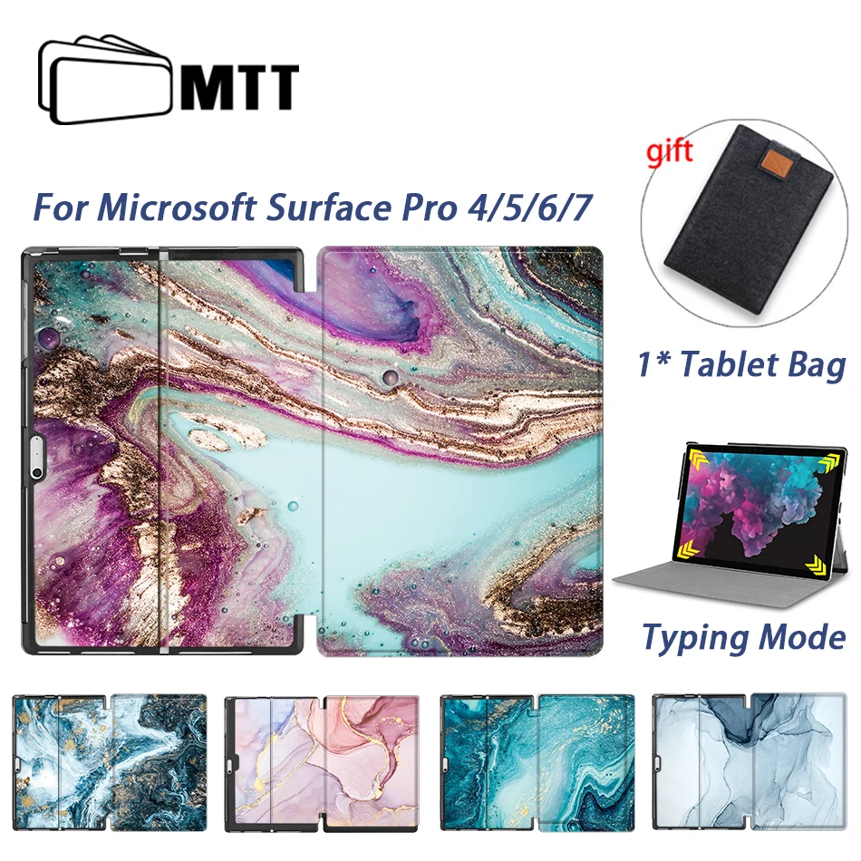 MTT мраморный чехол из искусственной кожи для Microsoft Surface Pro 4 5 6 7 Windows 12 3 ''чехол с