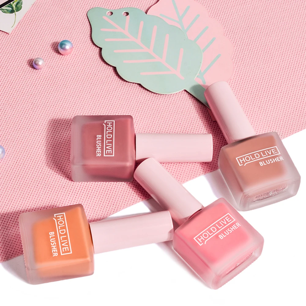 Жидкие румяна персиковые для лица стойкие Румяна щек крем профессиональные