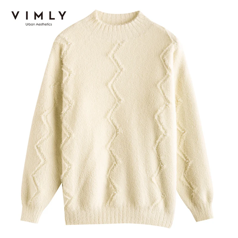 Свитер Женский вязаный однотонный с ложным воротником F3058 | Женская одежда