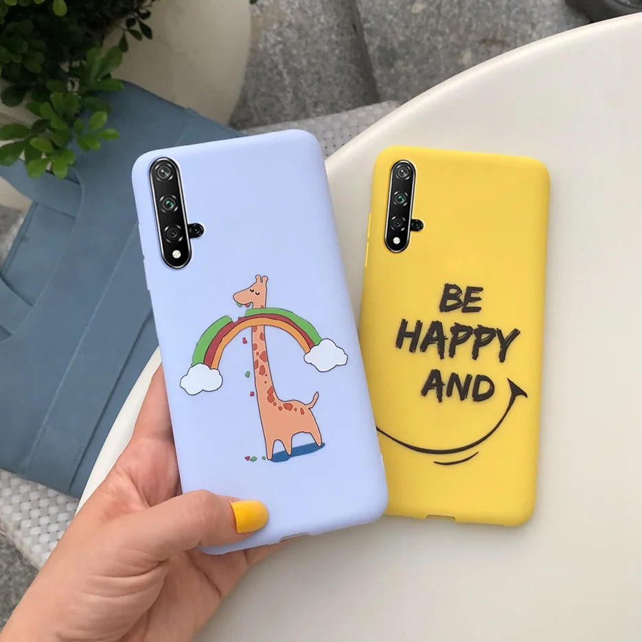 Чехол для Huawei Honor 20 Pro мягкий силиконовый чехол милый мультяшный задний телефона