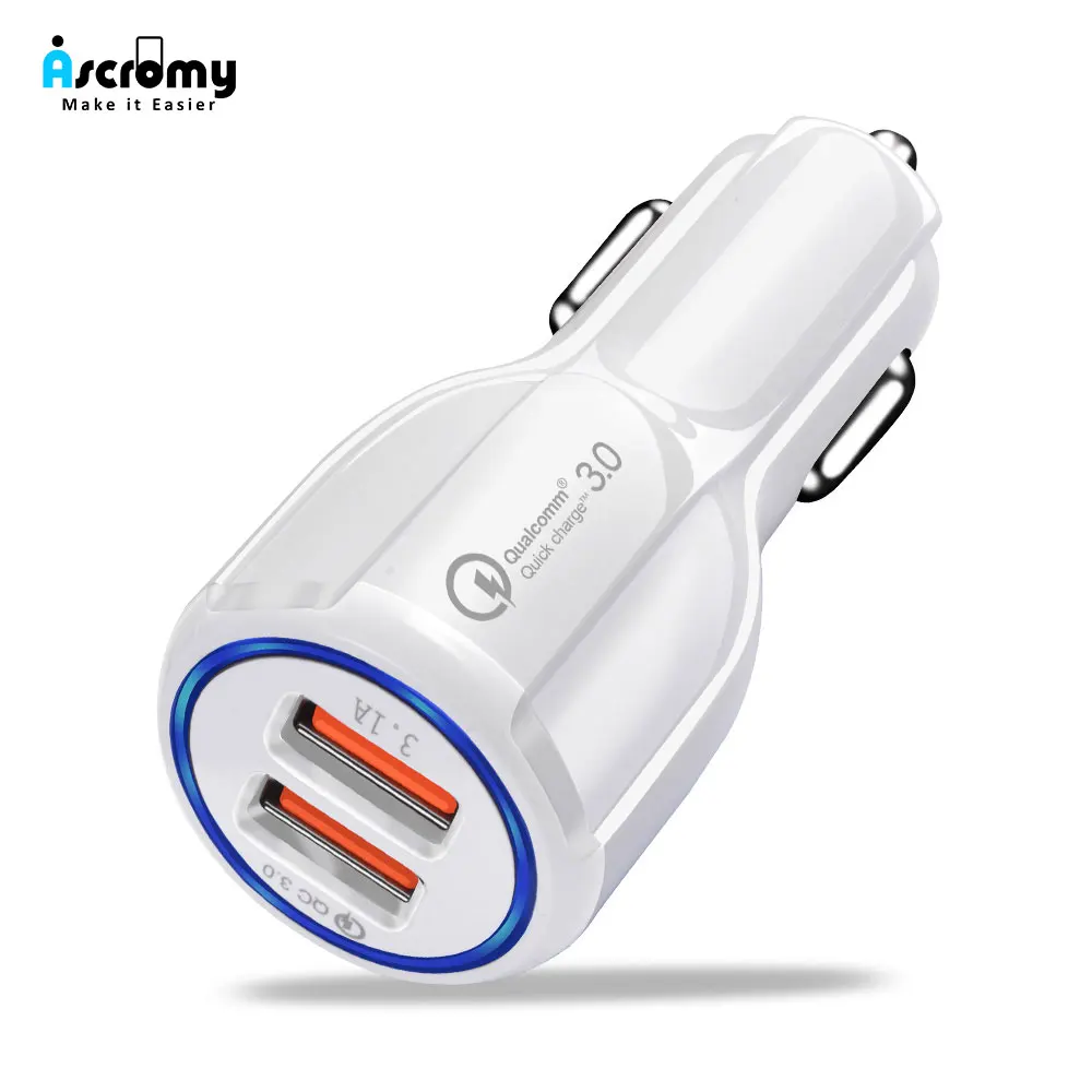 Автомобильное зарядное устройство USB Quick Charge 3 0 2 мобильный телефон порта два