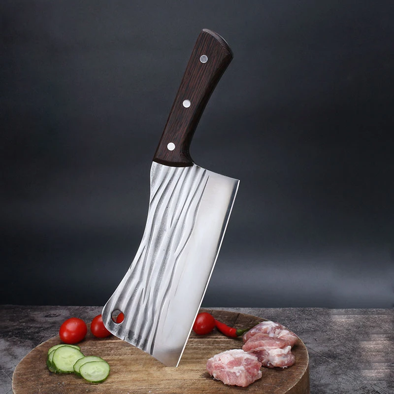 

Hand-forged Kitchen Knife Stainless Steel Chef's Knife Hammer Butcher Knife Chopping Knife Slicing Knife Chopping Knife