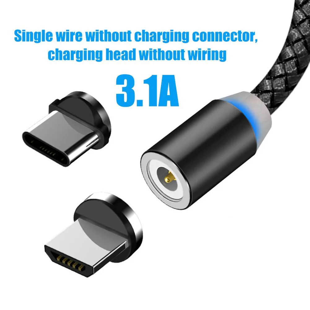 1/2 м 3 1 а Micro USB Type-C Магнитный кабель для быстрой зарядки и передачи данных Android iPhone |