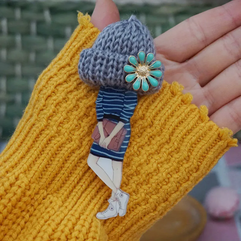 Любовь брошь с буквами Kawaii знак акриловые для женщин/человек одежда воротник