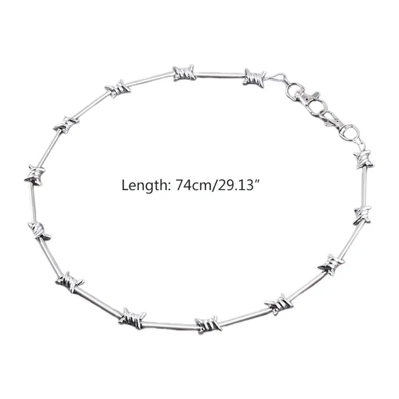 Модные мужские и женские носки ожерелье в стиле панк Рок шипы цепочка с кулоном