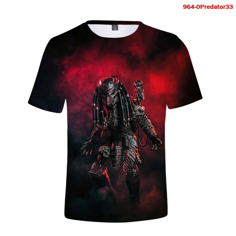 

New T Shirt Horror Movies Predator 3d Men Tshirts Summer Casaul Short Sleeve Women Cool Streetwear Predator Oversized T-shirts