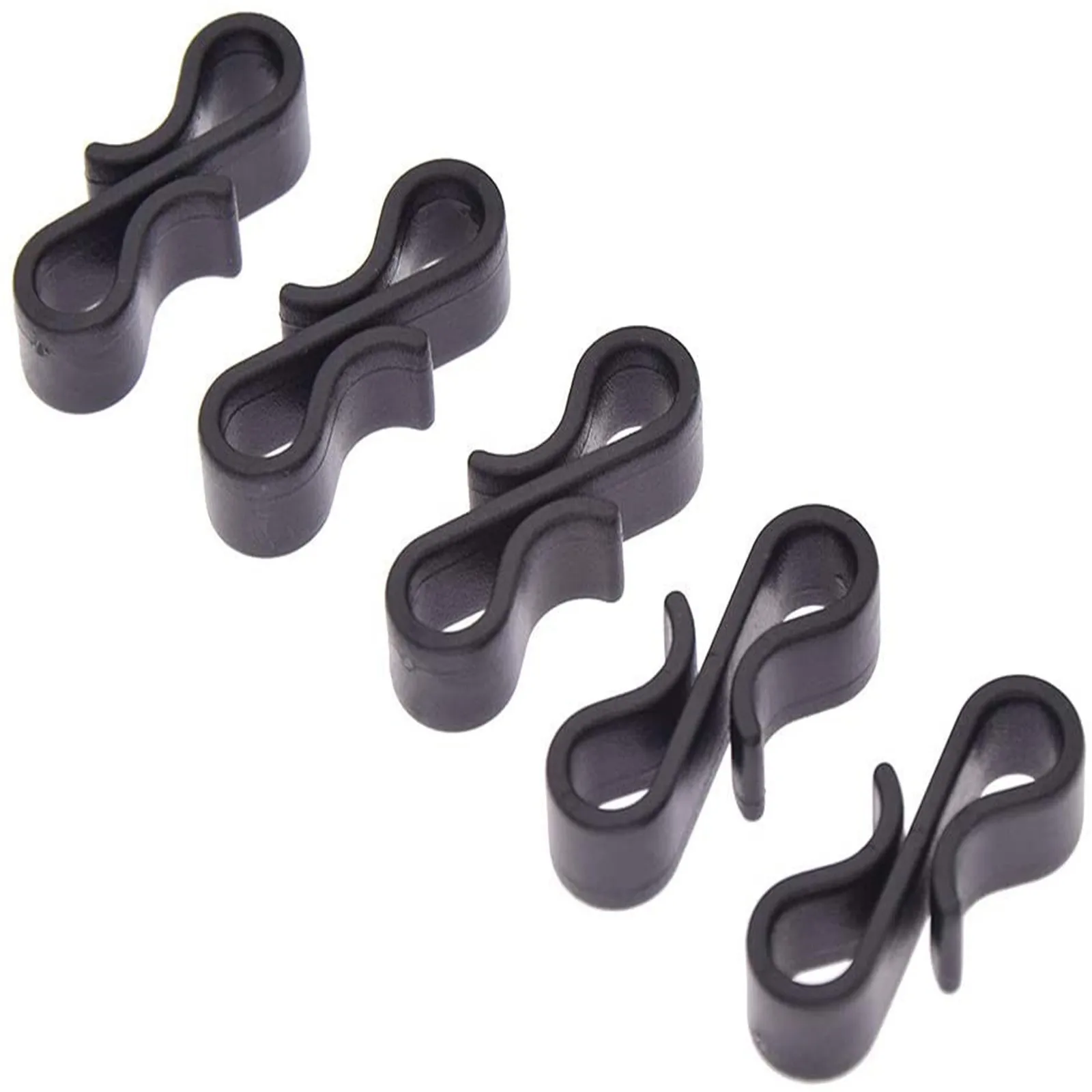 

50pcs Black S Shaped Hook Gutter Hooks Heavy Duty Clips Party Fairy Lights Decoration Clip