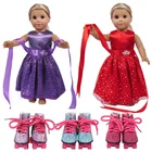 7 см кукла обувь модное платье с блестками для танцев юбка для девочек 18 дюймов American  43 см для ухода за ребенком для мам Одежда для новорожденных, наши поколения девочек русский игрушка 
