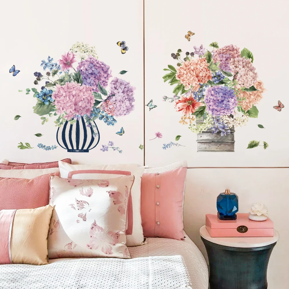 Икебана наклейки на стену спальня цветок цельный стикер холодильник гостиная