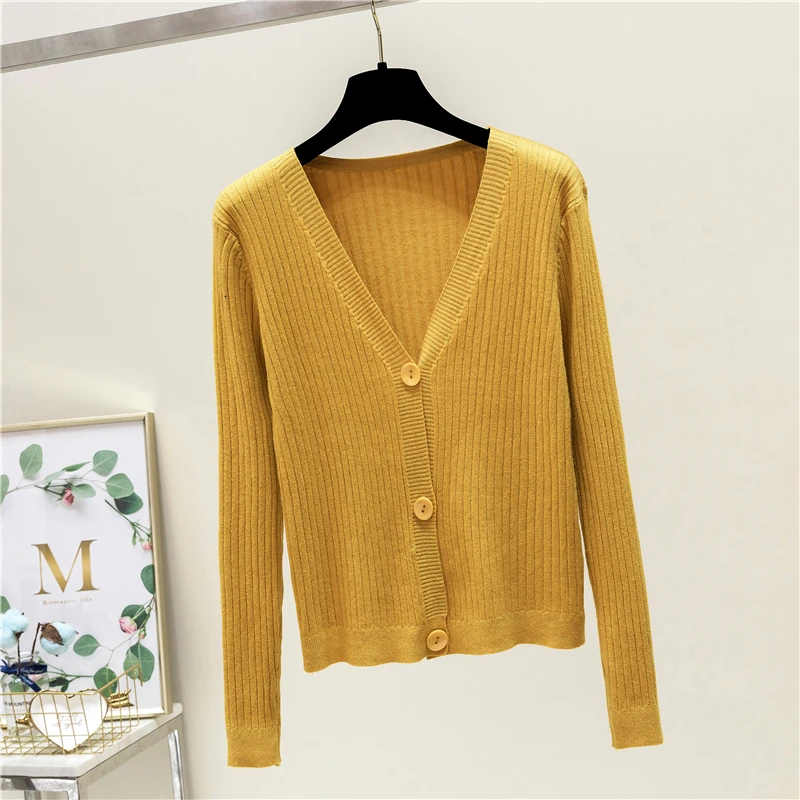 Кардиган женский весенний трикотаж для осени и кардиган с длинным рукавом