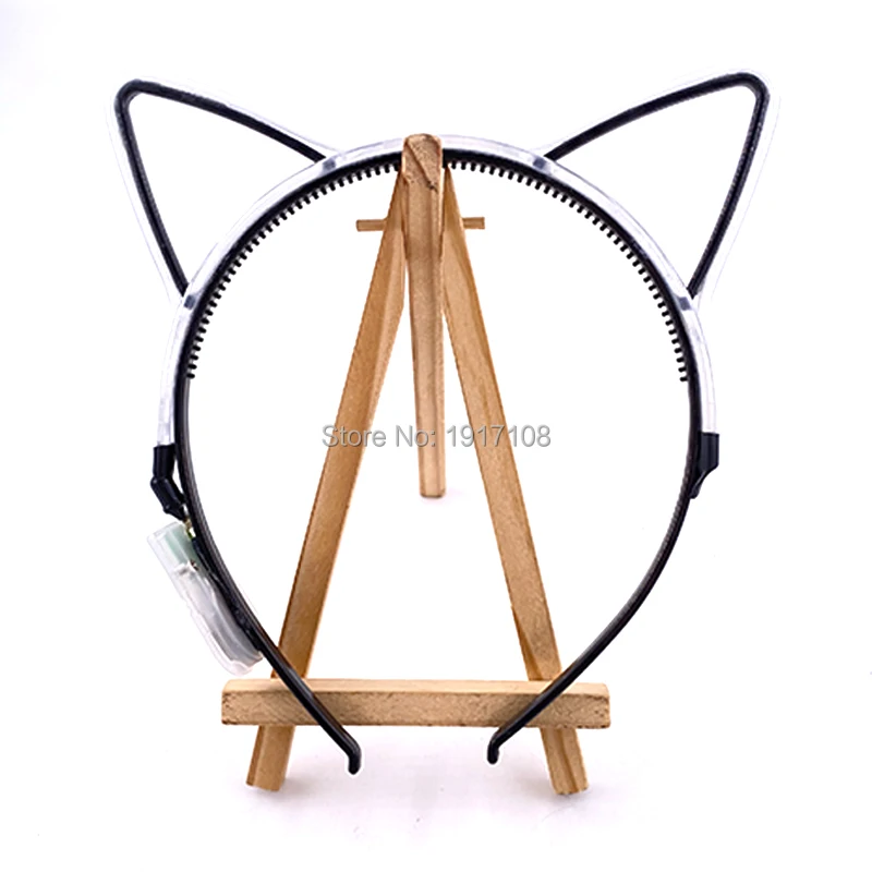 Светодиодный головной убор с кошачьими ушками для женщин и девушек на день