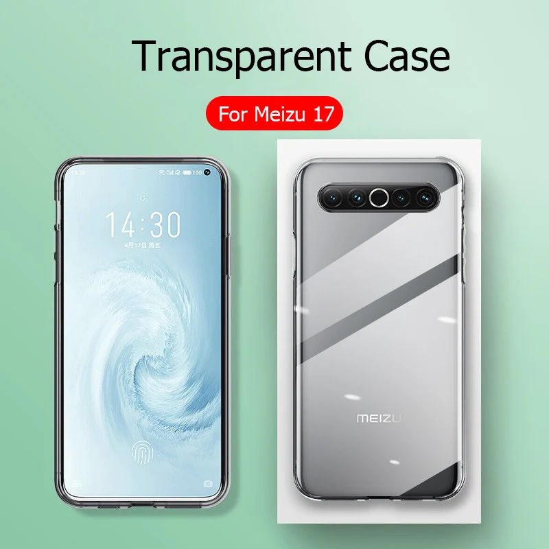Чехол для Meizu 17 тонкий мягкий прозрачный ТПУ чехол s телефона Pro Meizu17 чехол|Бамперы|