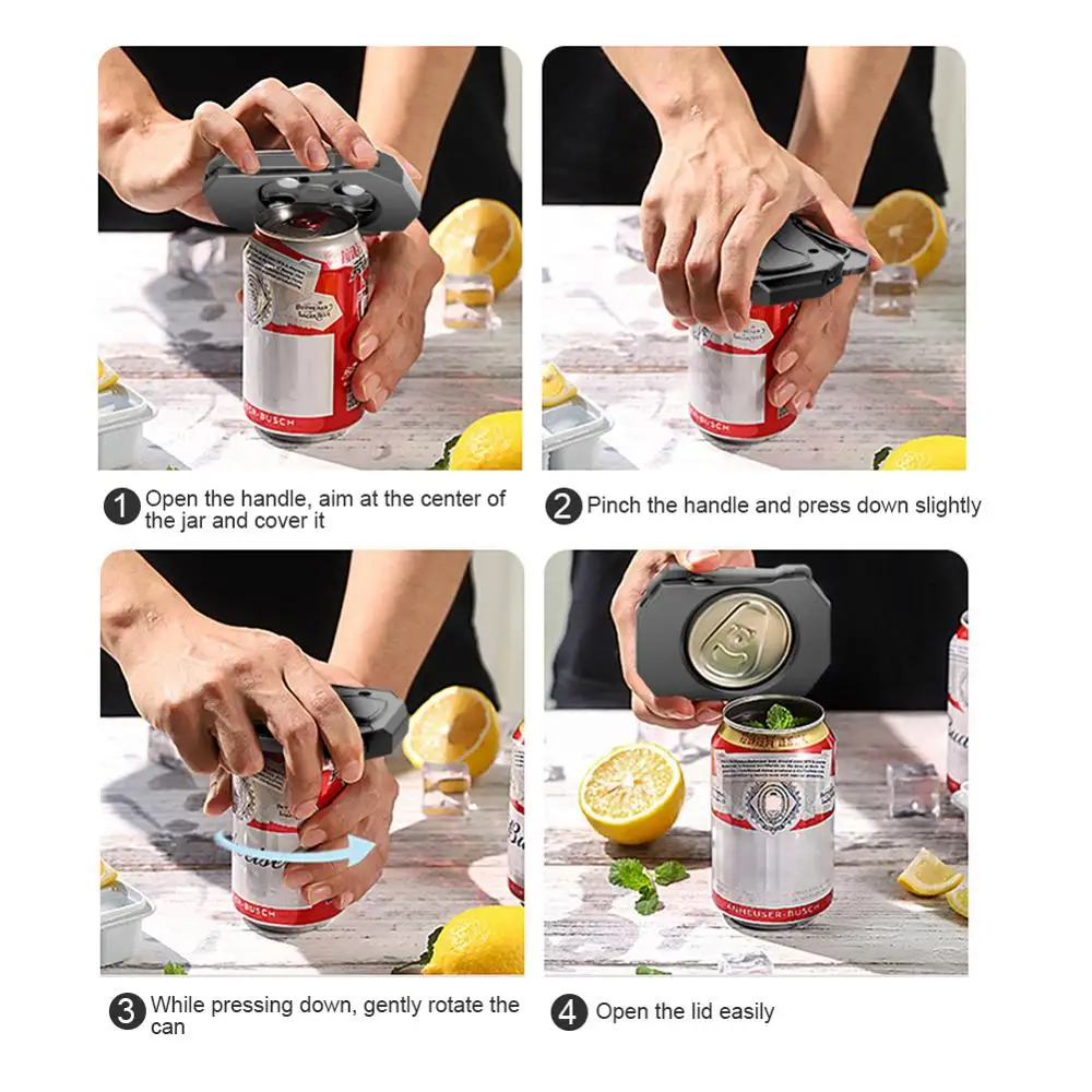 

Creativity Spin Can Opener Portable Beer Beverage Cola Can Opener Kitchen Bottle Opener Can Opener Wine Bottle Opener