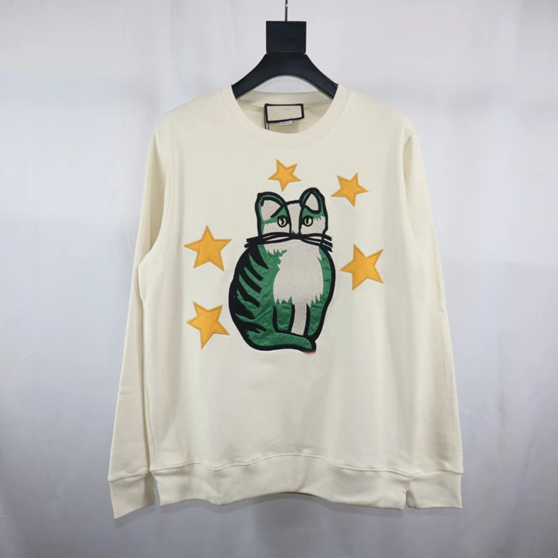 

21FW Runway Brand Luxury Cute Owl Sweatshirt 1:1 High Quality Funny Graphics Streetwear Clothes Men Women