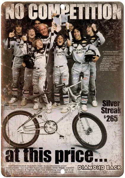 

BMX Алмазная задняя серебряная полоса жестяная вывеска искусство настенное украшение, винтажная алюминиевая Ретро металлическая вывеска