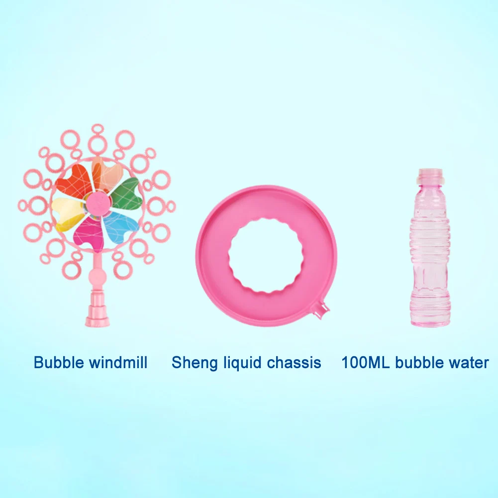

Kid Handheld Windmill Manual Bubble Blowing Wand Stick Children Outdoor Toy Bubble Gun Soap Bubble Blower Kids Child Toys