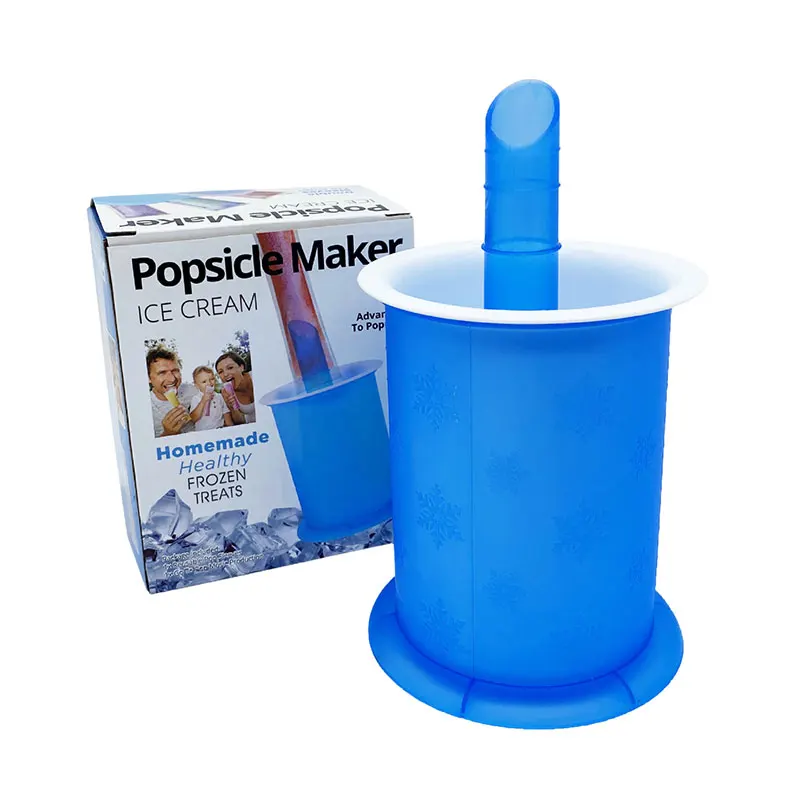 

Blue Large Capacity Popsicle Molds Ice Cream Mold FDA Approved Creative Dessert Mold Fruit Juice Ice Pop Maker Mould With Sticks