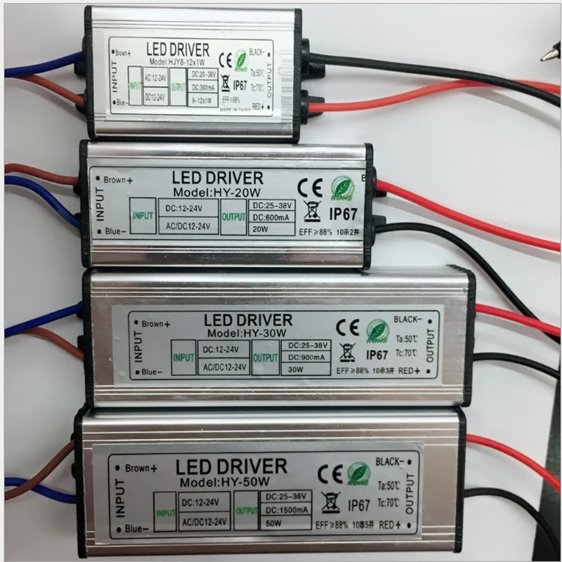 Переменного тока/DC12 24V 50 Вт/30 Вт/20 Вт/10 Вт Boost высокого Мощность светодиодный