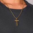 Ожерелье с подвеской в виде креста, в готическом стиле, для мужчин и женщин, простая цепочка на шею, колье в стиле панк, ювелирные изделия, 2021